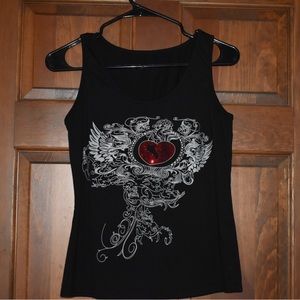 black rimes-tone tank top